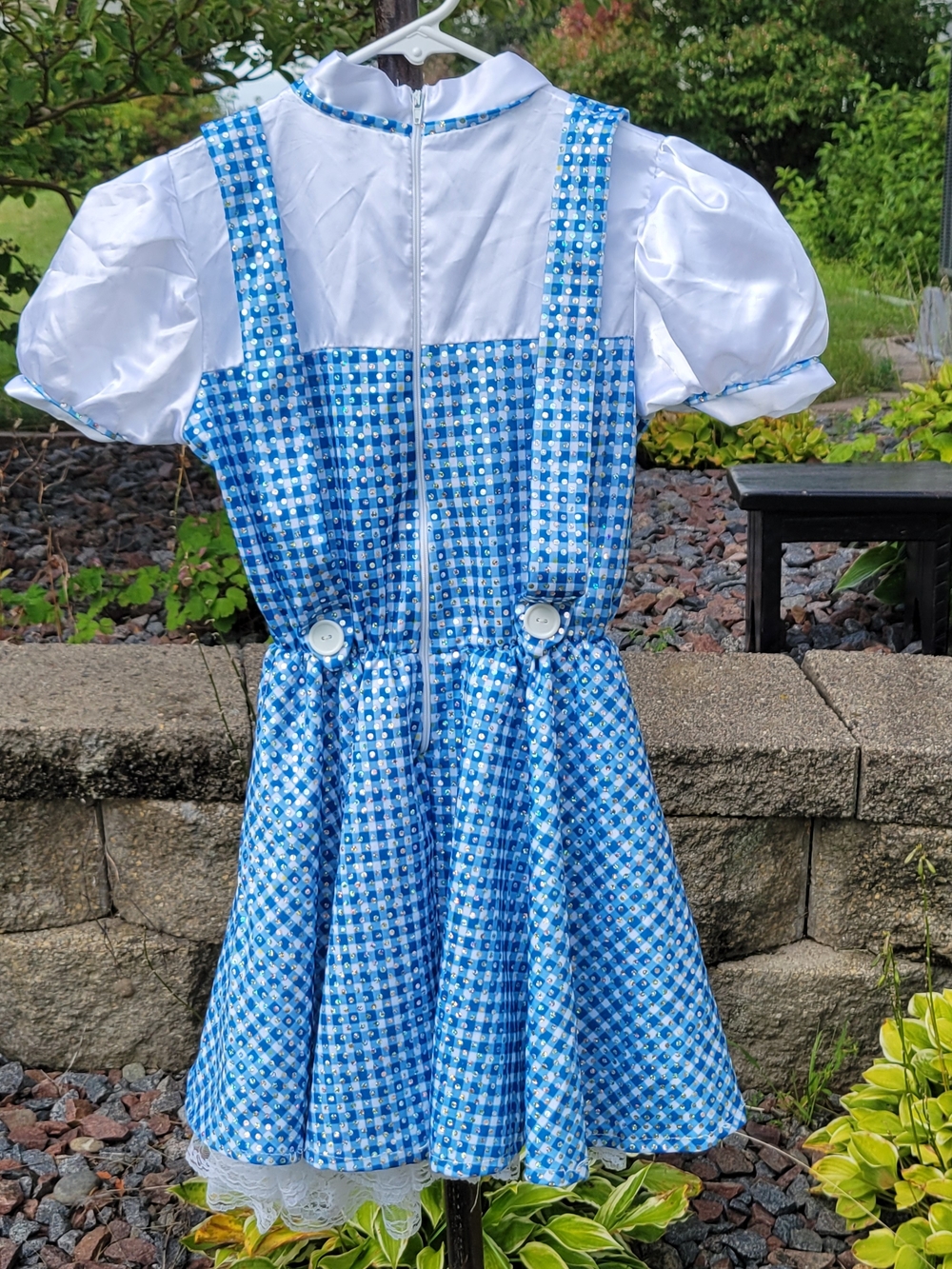 Dorothy Gingham Costume Dress - Basket, Toto & Red Sparkle Shoes 6-7yrs - Picture 2 of 5